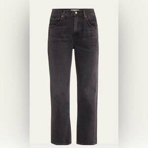 NWT AGOLDE Valen Straight Leg Jean - Hitch (Black) denim jeans size 28